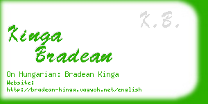 kinga bradean business card